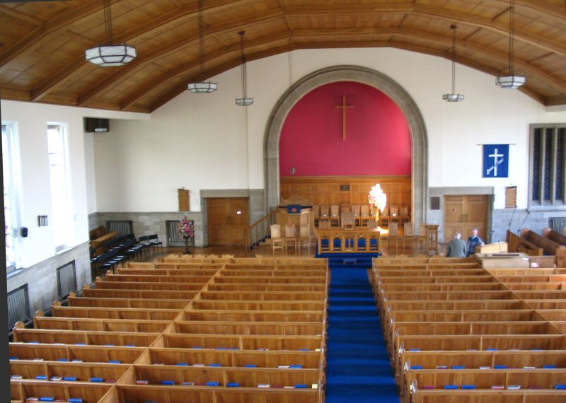 The interior of Rosemary Presbyterian Church